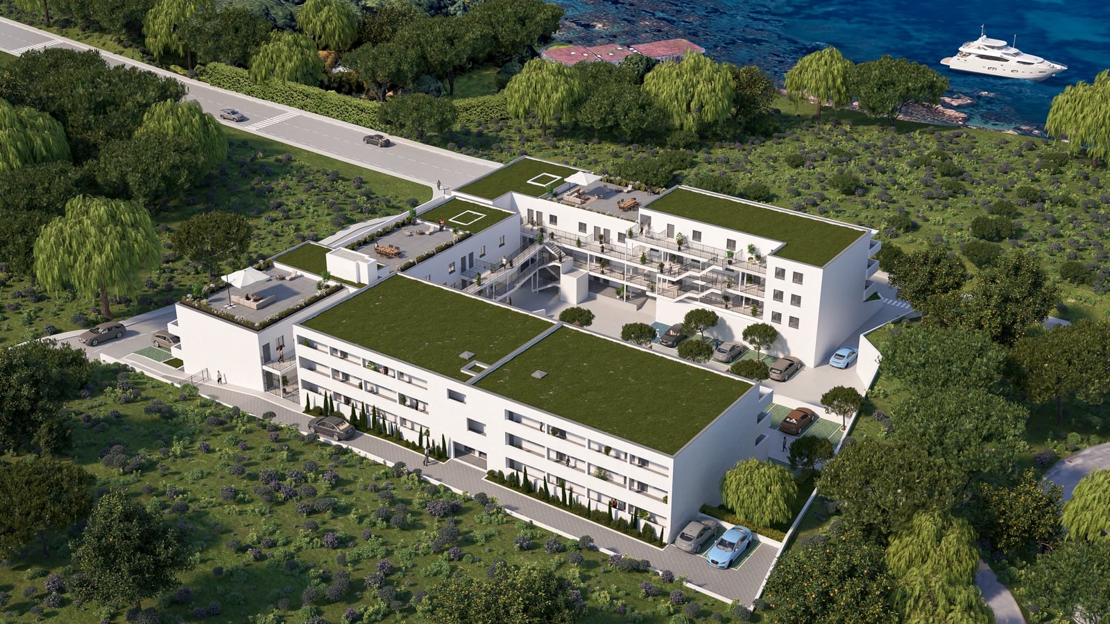 Vue d'ensemble de la résidence neuve Terra Mare à Pietrosella